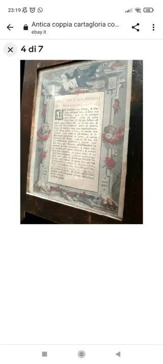 Coppia cartagloria antiche