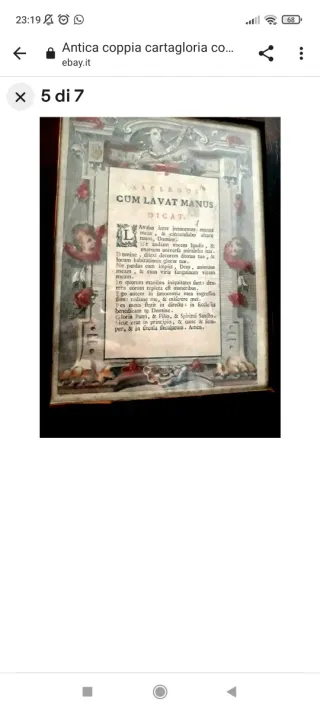 Coppia cartagloria antiche