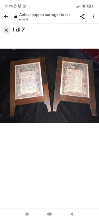 Coppia cartagloria antiche