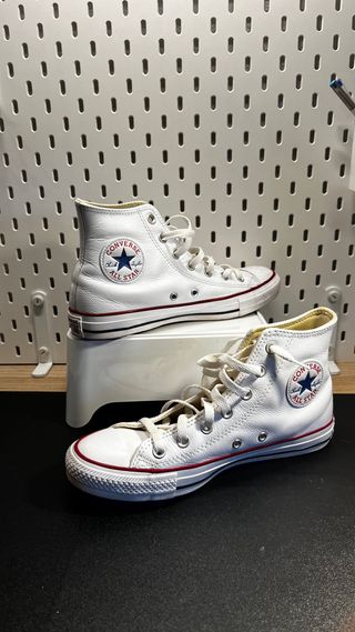 Converse All Star Piel Blancas