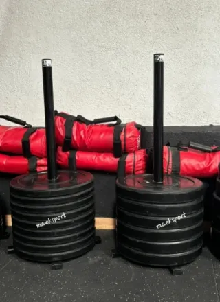 Soporte discos crosffit bumpers olímpicos