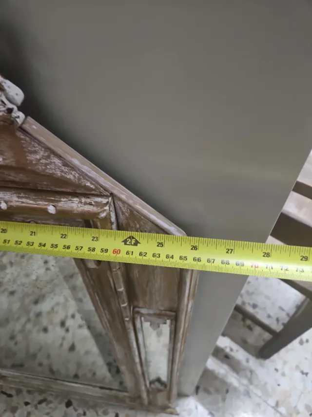 Espejo Antiguo Decorativo Madera y Cristal