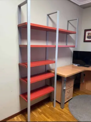 Estantería juvenil metal y madera