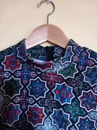 Vestido estampado geométrico