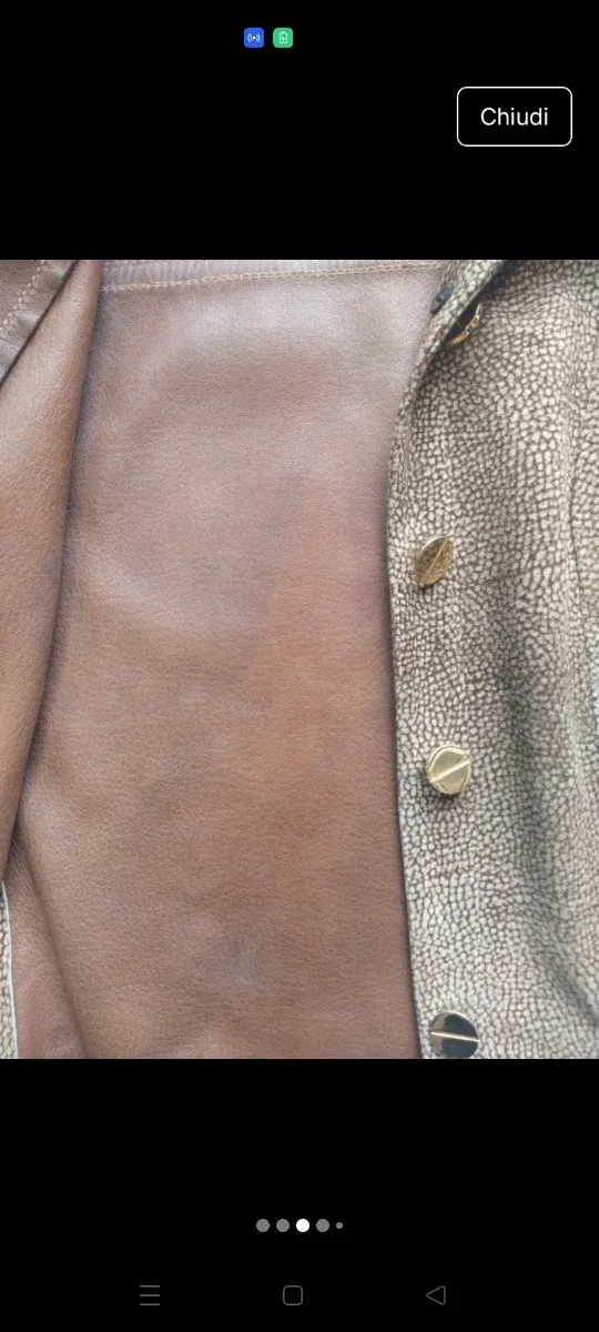 Giubbino pelle e camoscio marrone