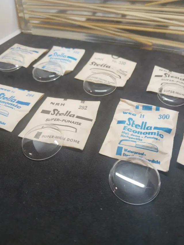 Lote 9 Cristales Reloj Stella Diferentes Medidas