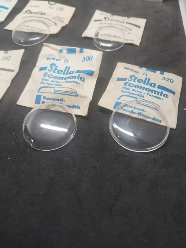 Lote 9 Cristales Reloj Stella Diferentes Medidas