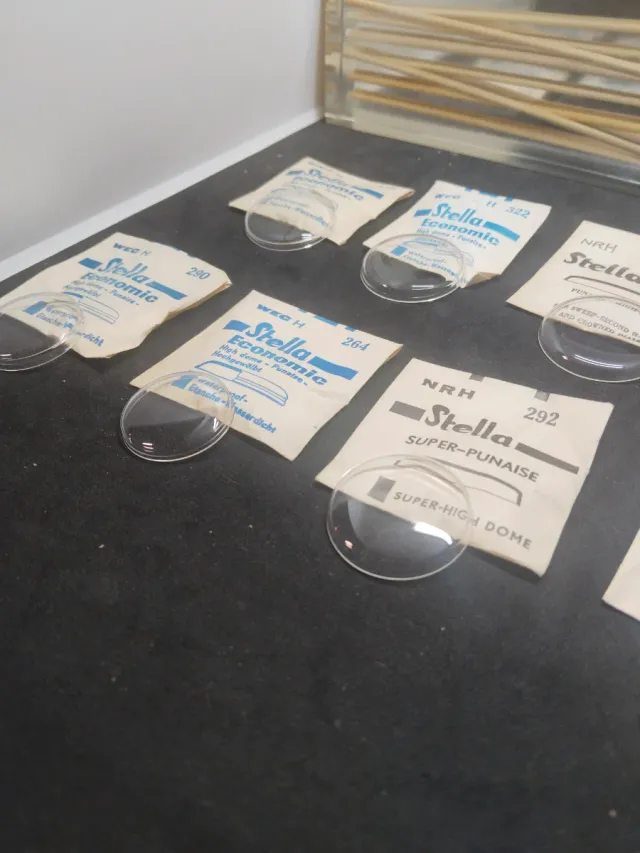 Lote 9 Cristales Reloj Stella Diferentes Medidas