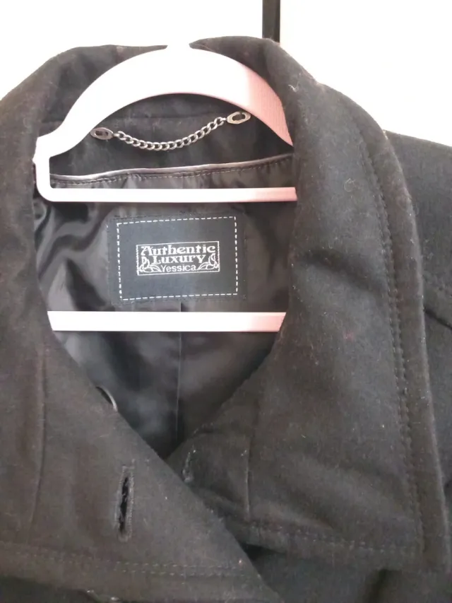 Abrigo paño C&A negro