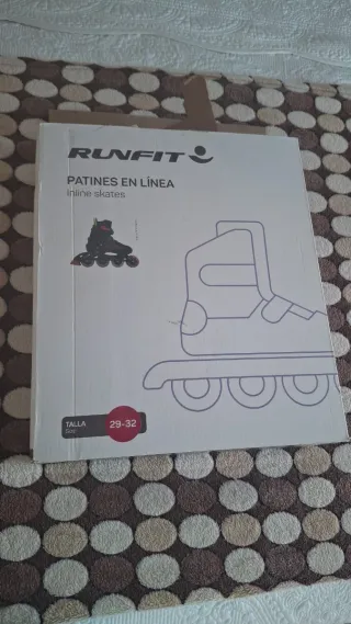 Patines en línea Runfit negros y rojos talla 32/35