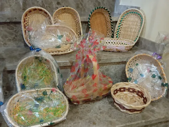 11 Cestas de mimbre y bambú