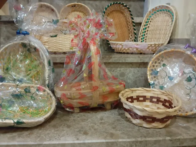 11 Cestas de mimbre y bambú