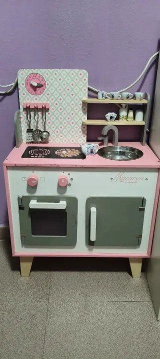 Cocinita de Juguete Rosa y Blanca