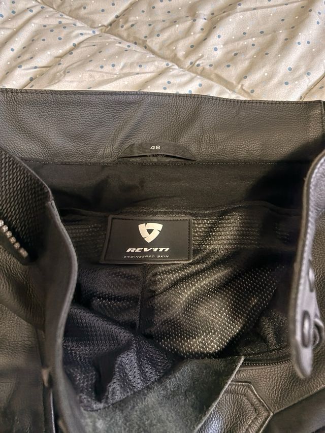 Pantalón Moto Revit Cuero Negro