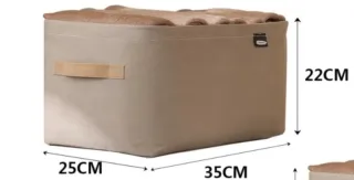 Organizer armadio in tessuto beige e marrone