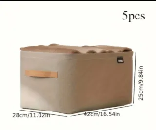 Organizer armadio in tessuto beige e marrone