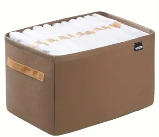 Organizer armadio in tessuto beige e marrone