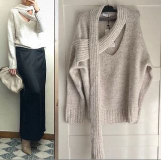 Jersey Zara S con bufanda integrada