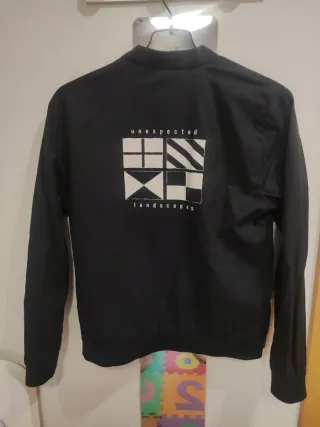 Cazadora bomber azul marino reversible