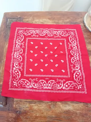 Foulard rosso con fantasia Paisley