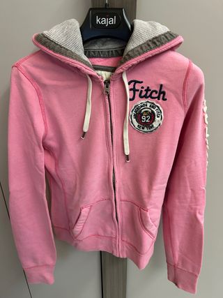 Felpa Abercrombie & Fitch con cappuccio rosa Tagli