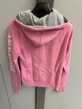 Felpa Abercrombie & Fitch con cappuccio rosa Tagli