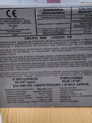 Caja de azulejos mosaico