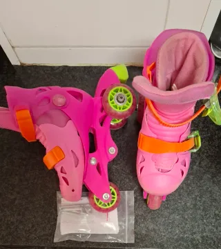 Patines rosas ajustables para niños