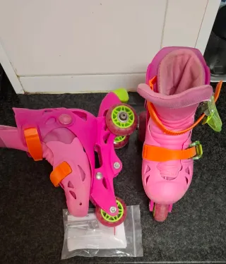 Patines rosas ajustables para niños