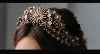 Tiara de Novia Dorada