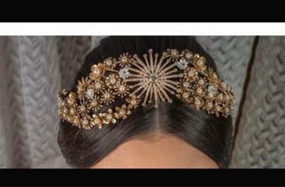 Tiara de Novia Dorada