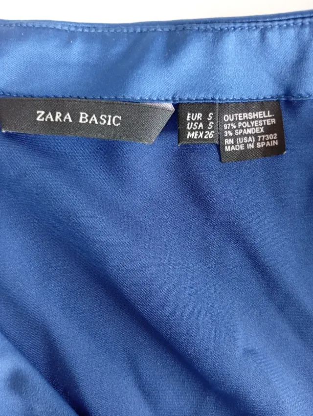 Blusa cruzada azul eléctrico Talla S