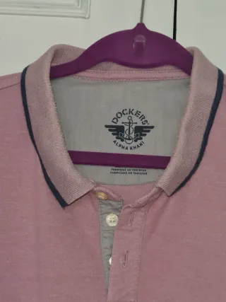 Polo Dockers Rosa Malva XL Piqué Algodón