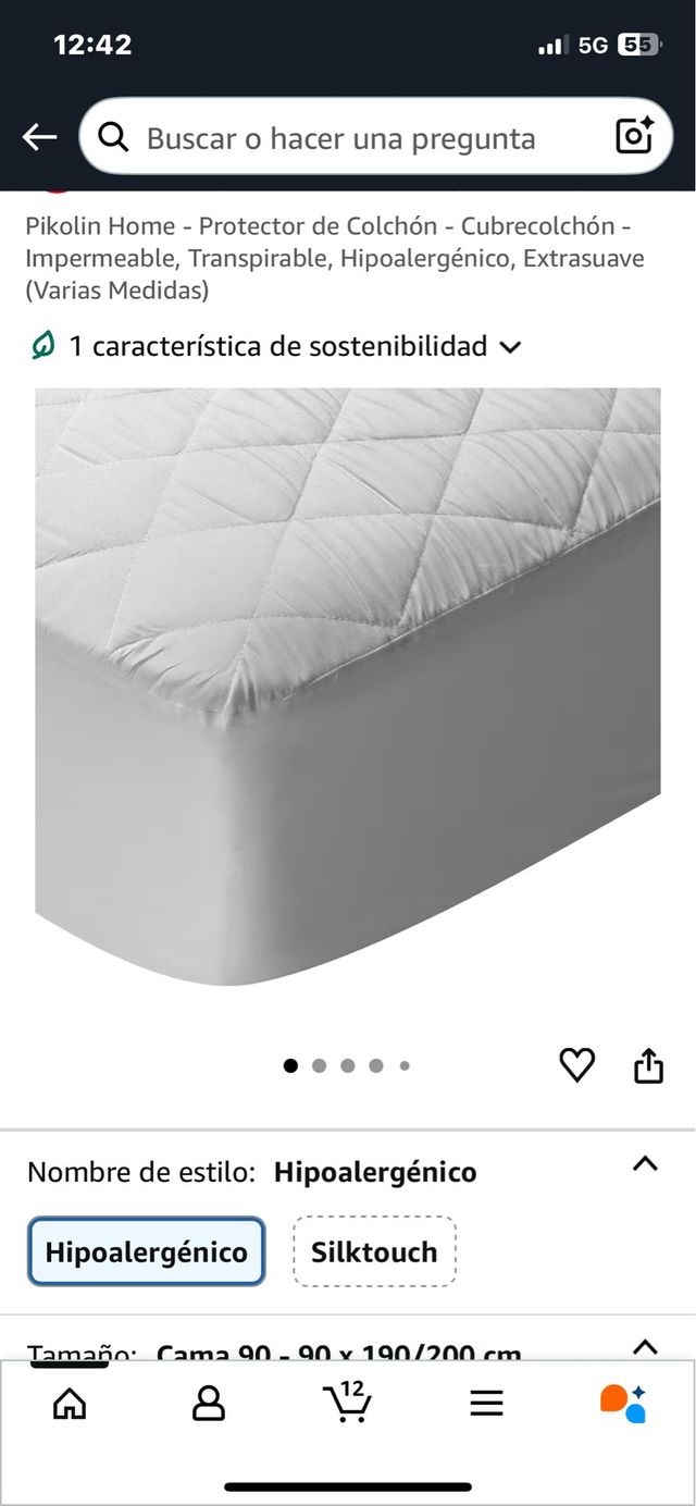 Fodera per materasso 90 ipoallergenica. Rif.125