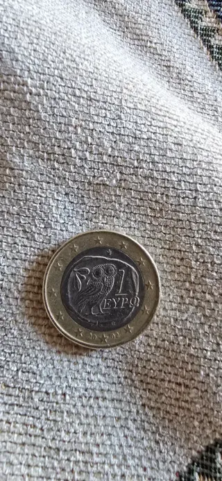 Moneda 1 Euro Grecia Búho 2002
