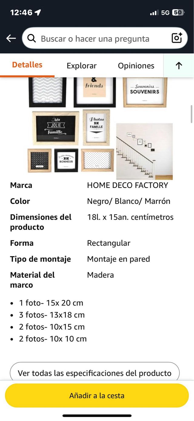 Set di 8 cornici per foto. Rif. 126