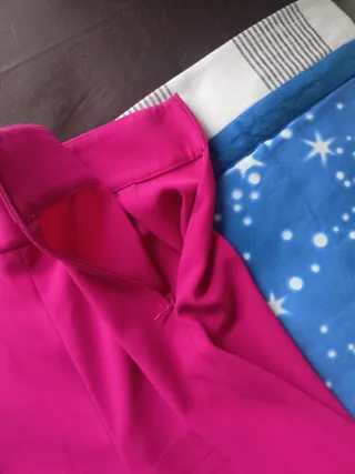 Pantalón Palazzo Pierna Ancha Fucsia