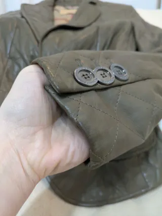 Burberry Cazadora de cuero/piel T.38 Usado.