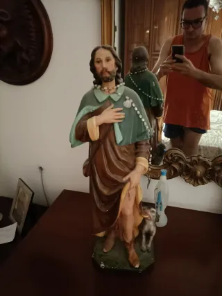 Statua San Rocco in gesso