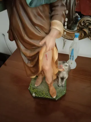 Statua San Rocco in gesso