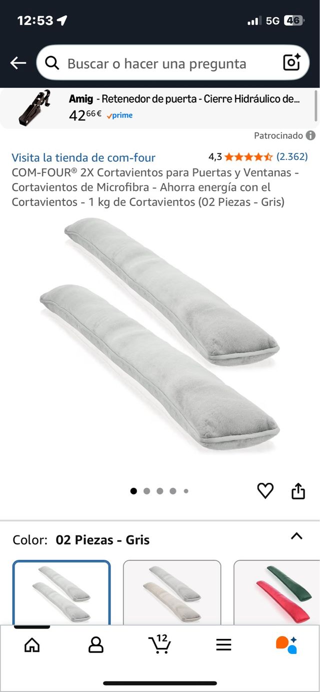 Cortaventos per porte (2 pezzi). Rif. 127