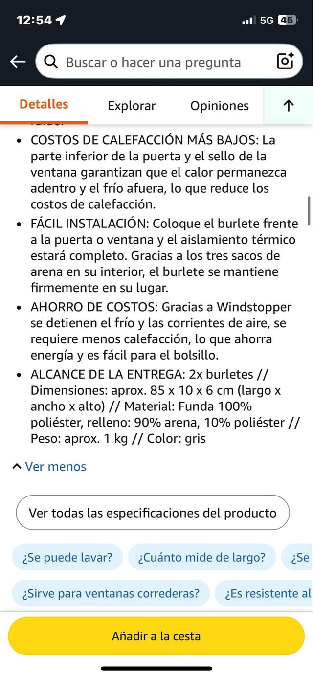 Cortaventos per porte (2 pezzi). Rif. 127