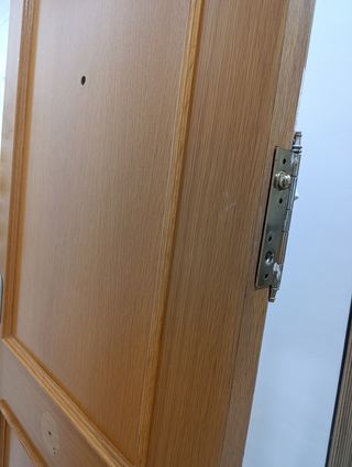 Puerta de entrada roble/blanca