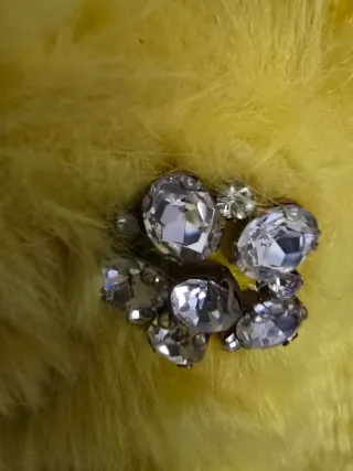 Cappotto donna pelliccia sintetica giallo