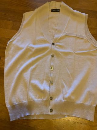 Gilet Jey Coleman Uomo Lana grigio chiaro XXL