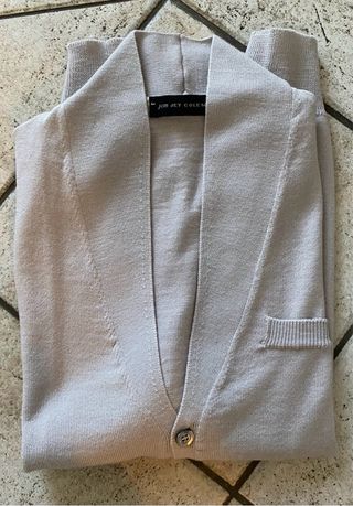 Gilet Jey Coleman Uomo Lana grigio chiaro XXL