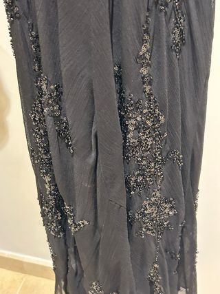 Vestido largo joya negro de Zara,forro interior