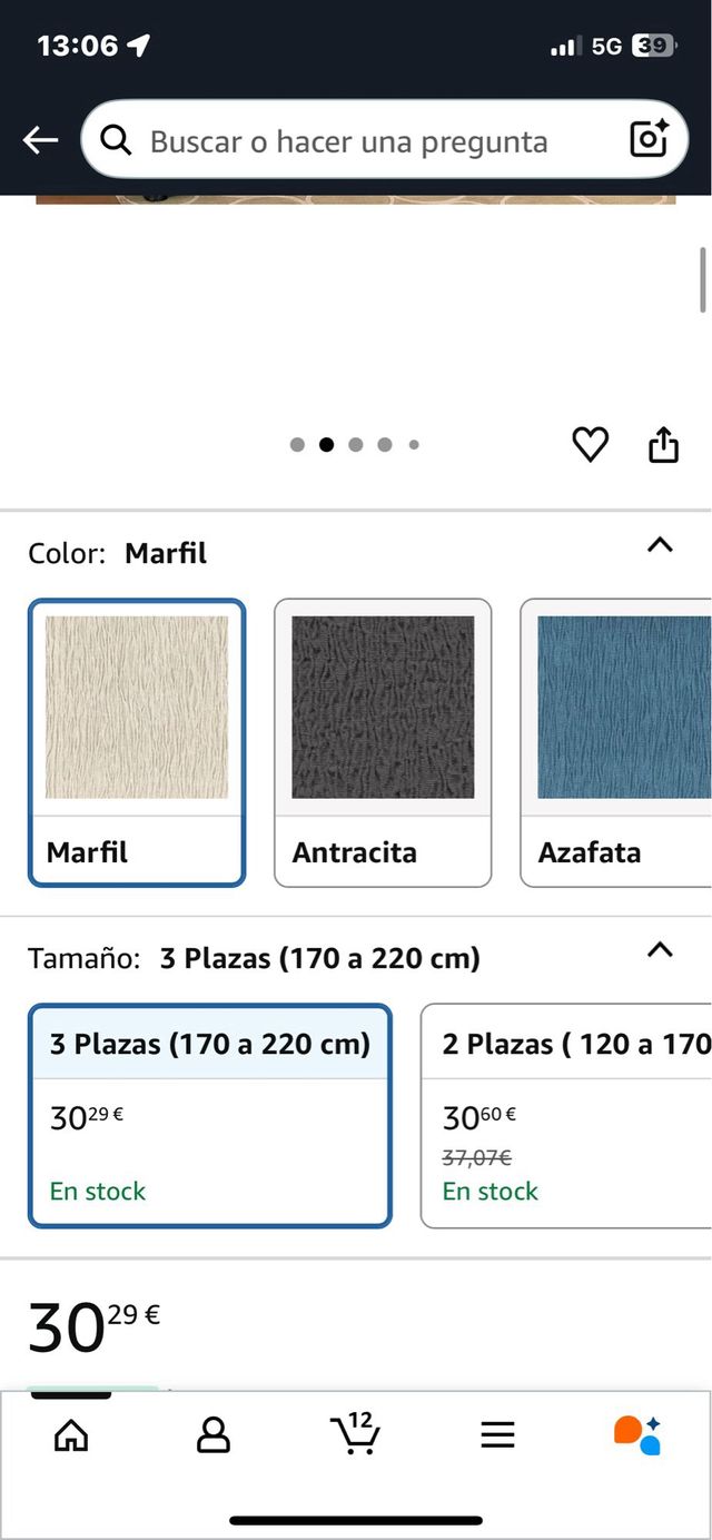 Fodera elastica per divano a 3 posti. Rif. 128