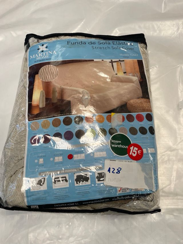 Fodera elastica per divano a 3 posti. Rif. 128