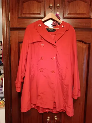 Gabardina corta CORTEFIEL roja Talla XL
